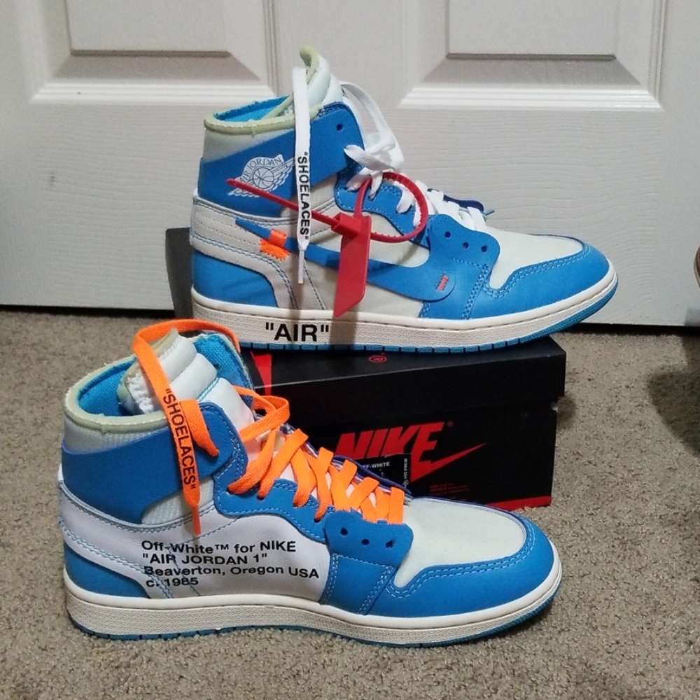 Off-White Jordan 1 UNC used w/tags